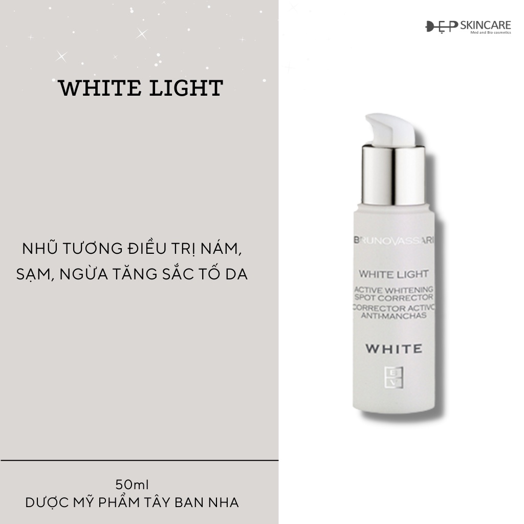 Bruno Vassari Nhũ tương sáng da Bruno Vassari White Light 50ml - Shop Đẹp Skincare