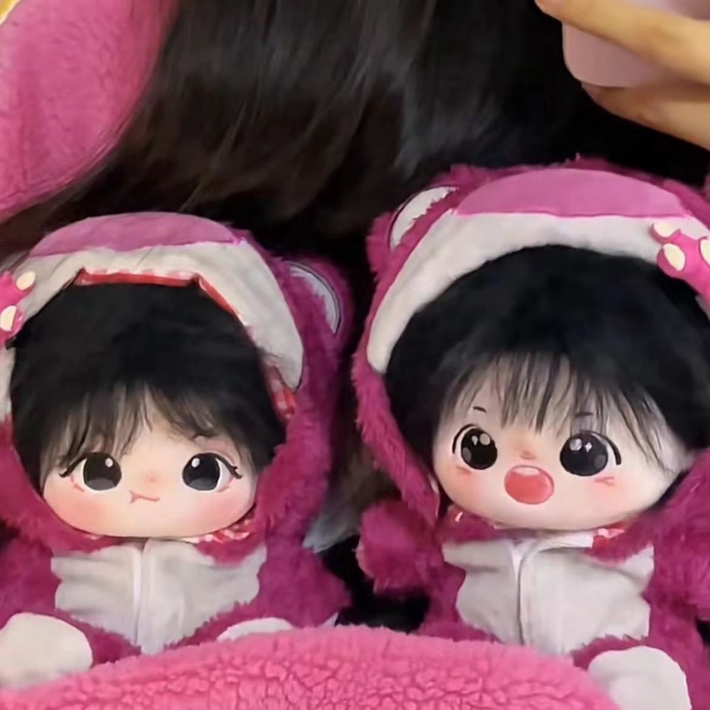 Quần áo búp bê cotton 20cm hương dâu quần áo búp bê gấu ngọt ngào và mát mẻ áo len one-piece doll dress up fat body