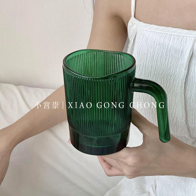 Ly Thủy Tinh Uống Cà Phê Phong Cách Retro