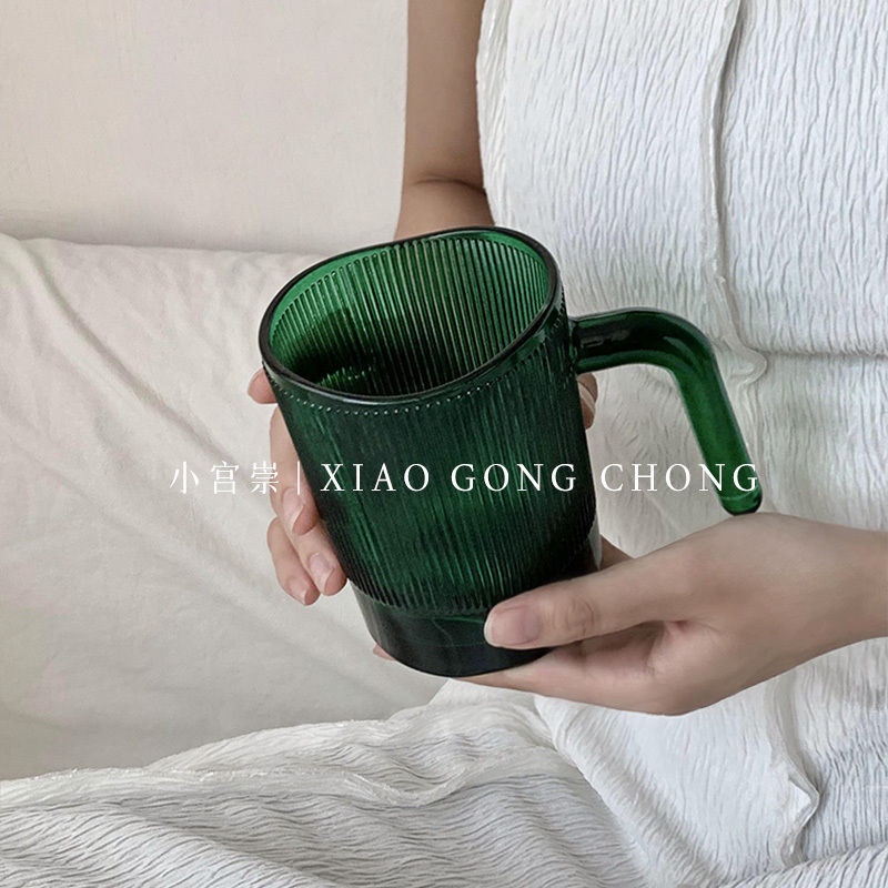Ly Thủy Tinh Uống Cà Phê Phong Cách Retro