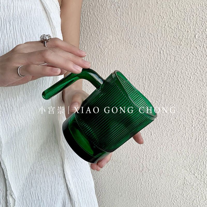 Ly Thủy Tinh Uống Cà Phê Phong Cách Retro