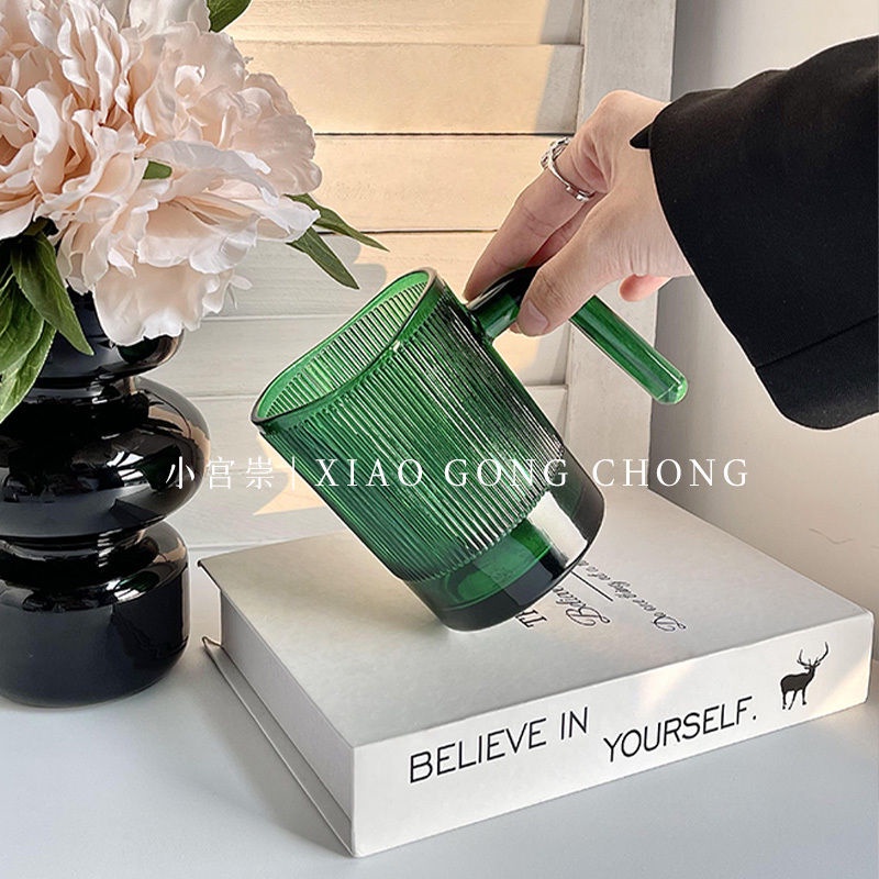 Ly Thủy Tinh Uống Cà Phê Phong Cách Retro