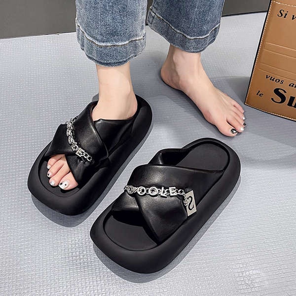 Dép Lê Quai Kim Loại Thời Trang Mùa Hè Dành Cho Nữ