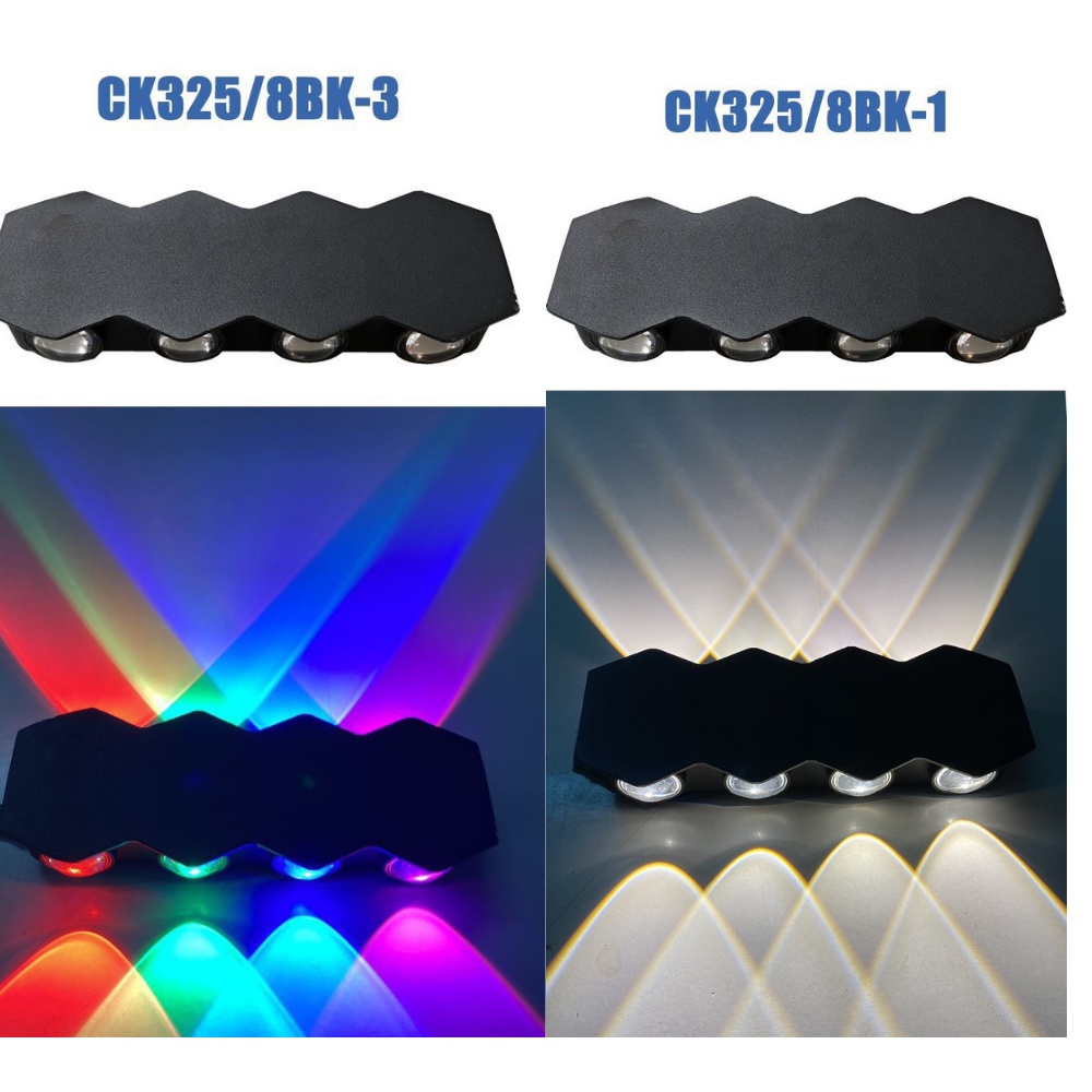 Đèn Hắt Tường Chống Nước 2 Đầu Chiếu Sáng CK-325 Ánh Sáng Trắng/Vàng/Nhiều Màu - Chip Led Siêu Sáng - BH 1 Năm