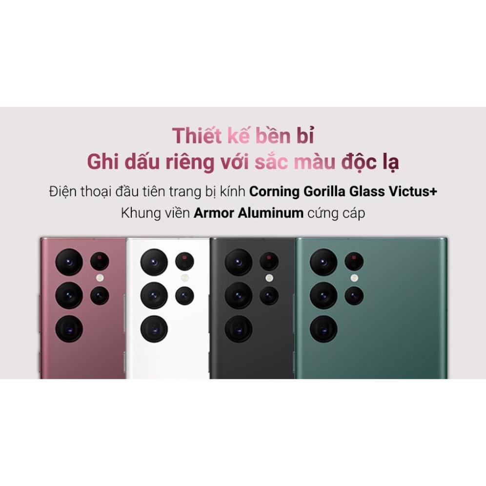 Điện thoại Samsung Galaxy S22 Ultra 5G 256GB Hàng Chính Hãng - Nguyên Seal - Bảo Hành 12 Tháng