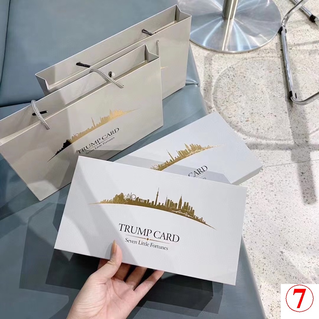 Qixiaofu Hộp Quà Tặng Son Môi Nước Hoa Ace Bảy Mảnh Màu Xanh Dương Lục Lạc Hồng Sâm Panh Có Hộp Đựng