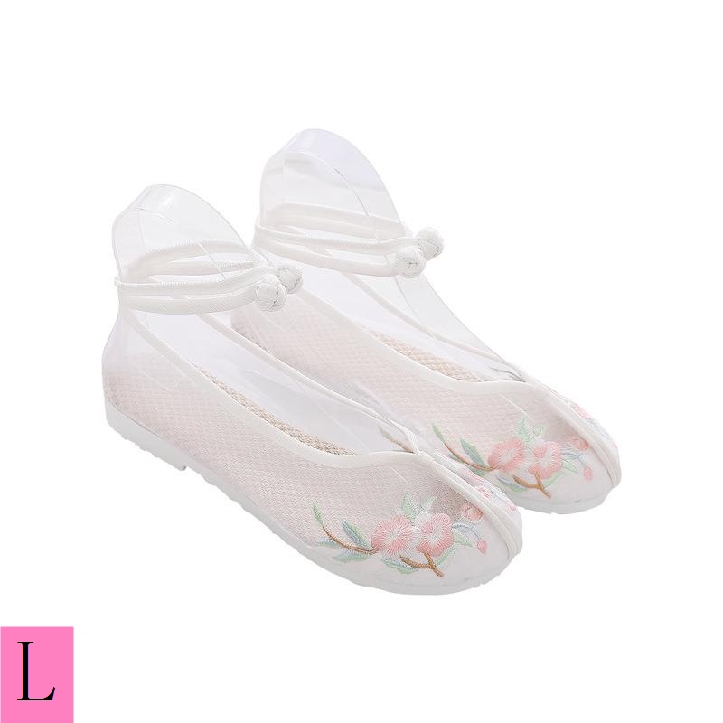 Giày Vải Lưới Thêu Hoa Thoáng Khí Phong Cách Trung Hoa Cổ Điển Cho Nữ