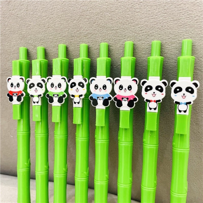 Bút bi bấm hình gấu trúc mực đen