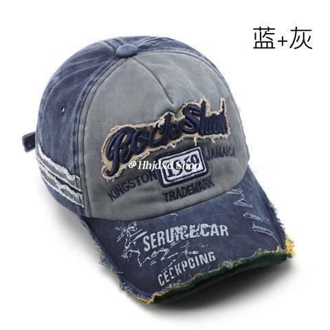 Mũ Lưỡi Trai Thêu Chữ Phối Rách Cá Tính Cho Nam Nữ