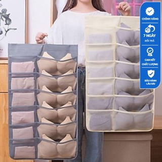 Túi đựng đồ lót có móc treo, túi lưới đựng đồ 2 mặt 30 ngăn tiện ích