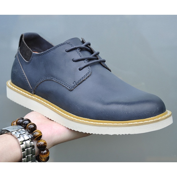 Giày da nam Timberland màu xanh navi-TL02
