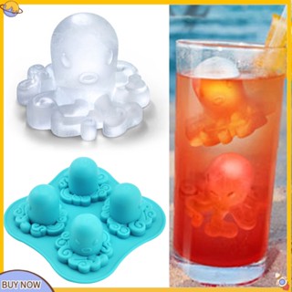 Khay làm đá silicon 4 ngăn hình bạch tuộc