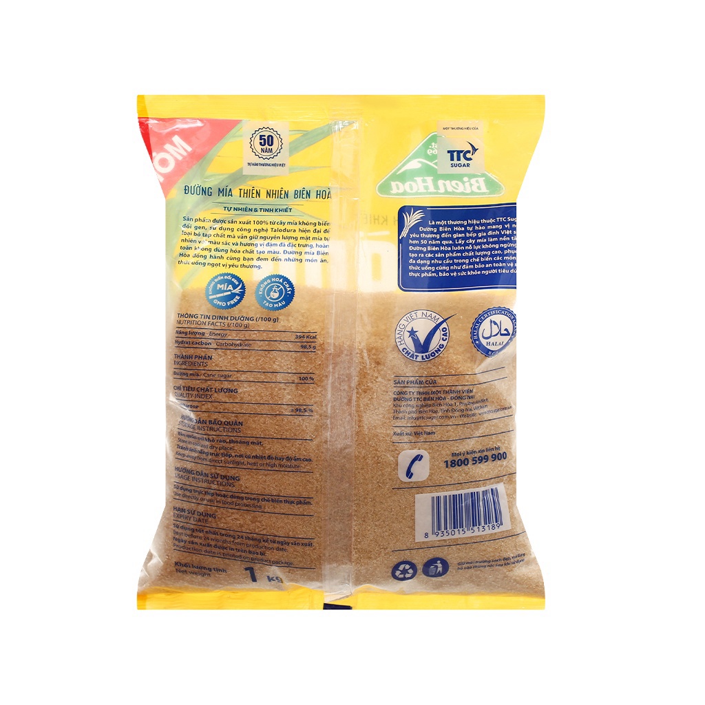 Mới về Đường Mía Thiên Nhiên Biên Hoà Túi 1Kg
