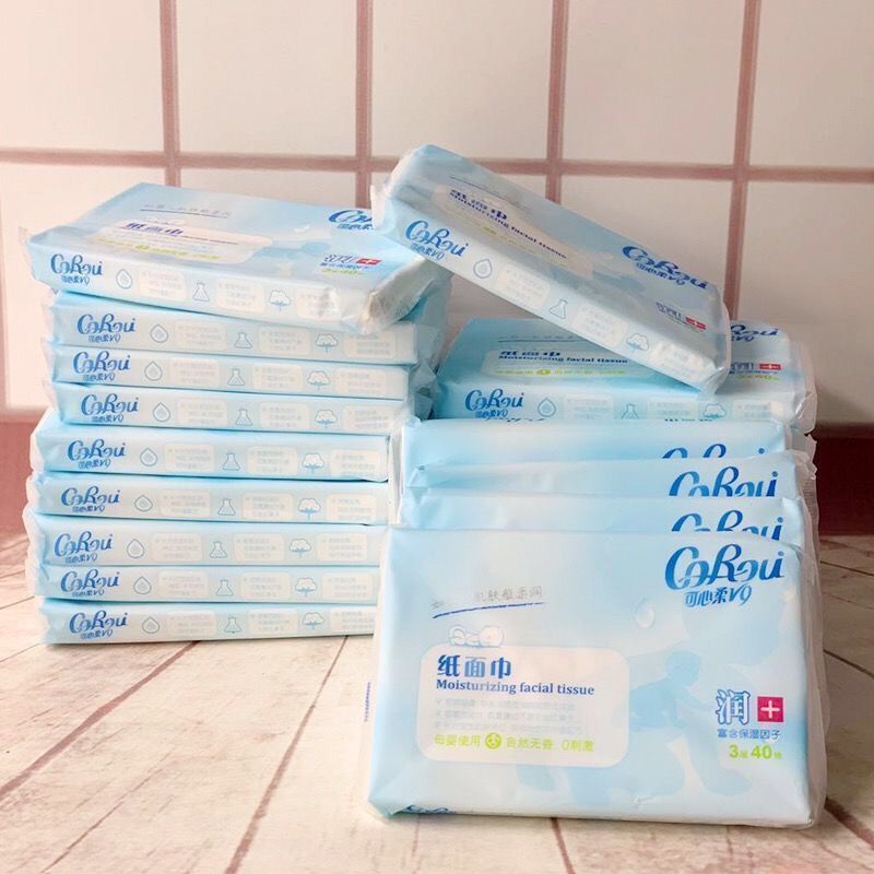 Bộ 10 Gói Khăn Giấy Ăn Mềm Mại Kexinrou V9 Cho Bé 1 #