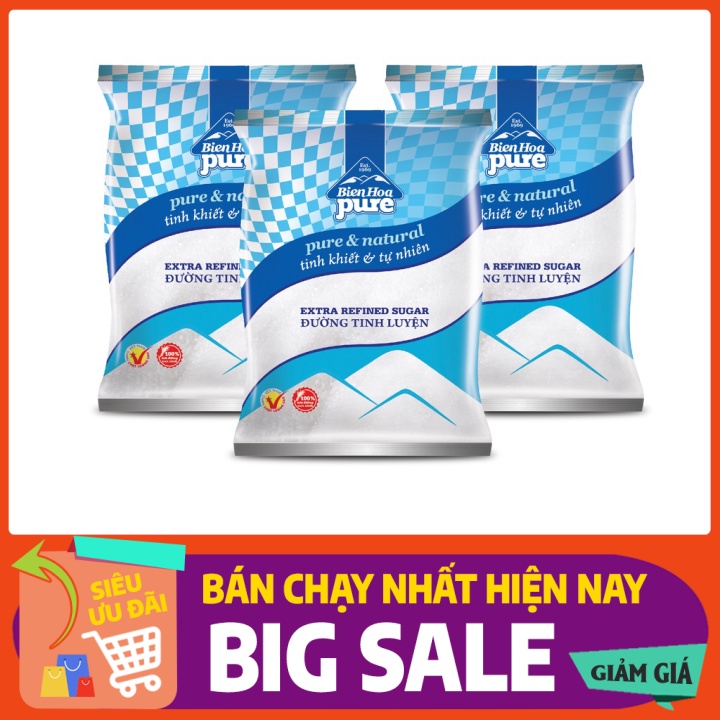 Mới về Combo 3 Ðường Túi Biên Hòa Pure 1kg/túi