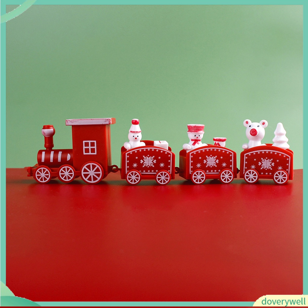 Đồ Chơi Tàu Lửa Giáng Sinh Bằng Nhựa Màu Sáng Đáng Yêu Chắc Chắn Trang Trí Bánh Kem Cho Bé