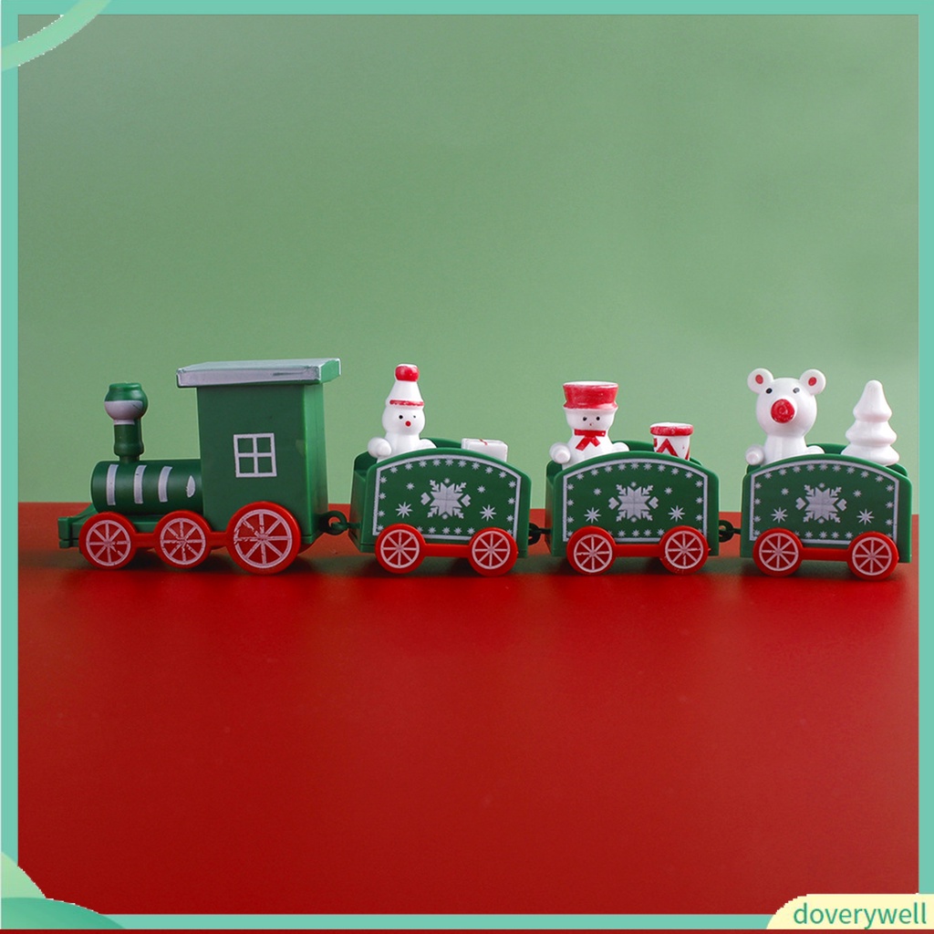 Đồ Chơi Tàu Lửa Giáng Sinh Bằng Nhựa Màu Sáng Đáng Yêu Chắc Chắn Trang Trí Bánh Kem Cho Bé