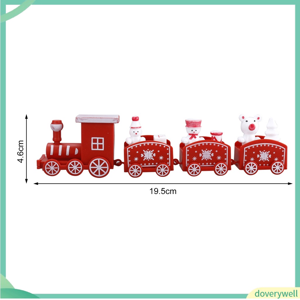 Đồ Chơi Tàu Lửa Giáng Sinh Bằng Nhựa Màu Sáng Đáng Yêu Chắc Chắn Trang Trí Bánh Kem Cho Bé