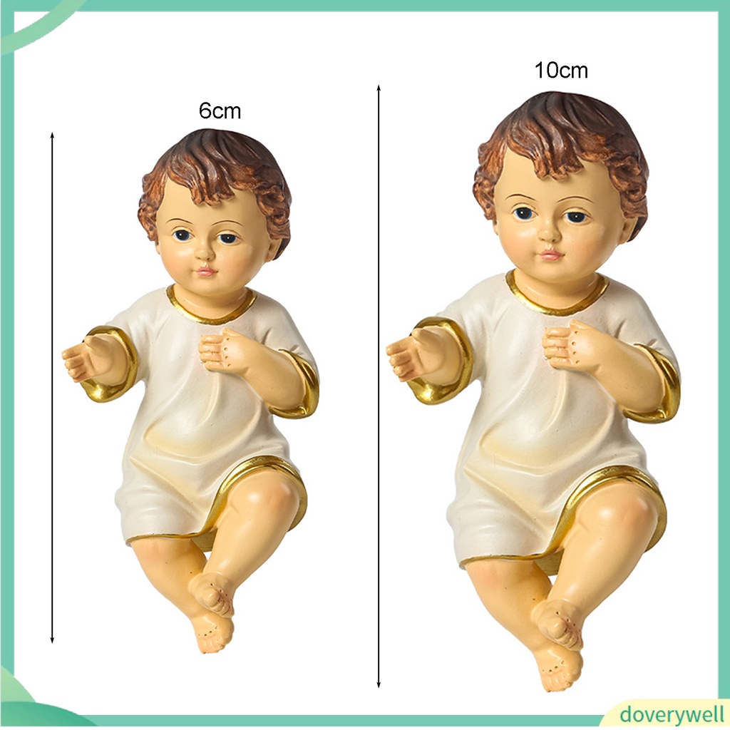 Mô hình Chúa Jesus sơ sinh bằng nhựa resin trang trí nhà cửa dịp lễ giáng sinh