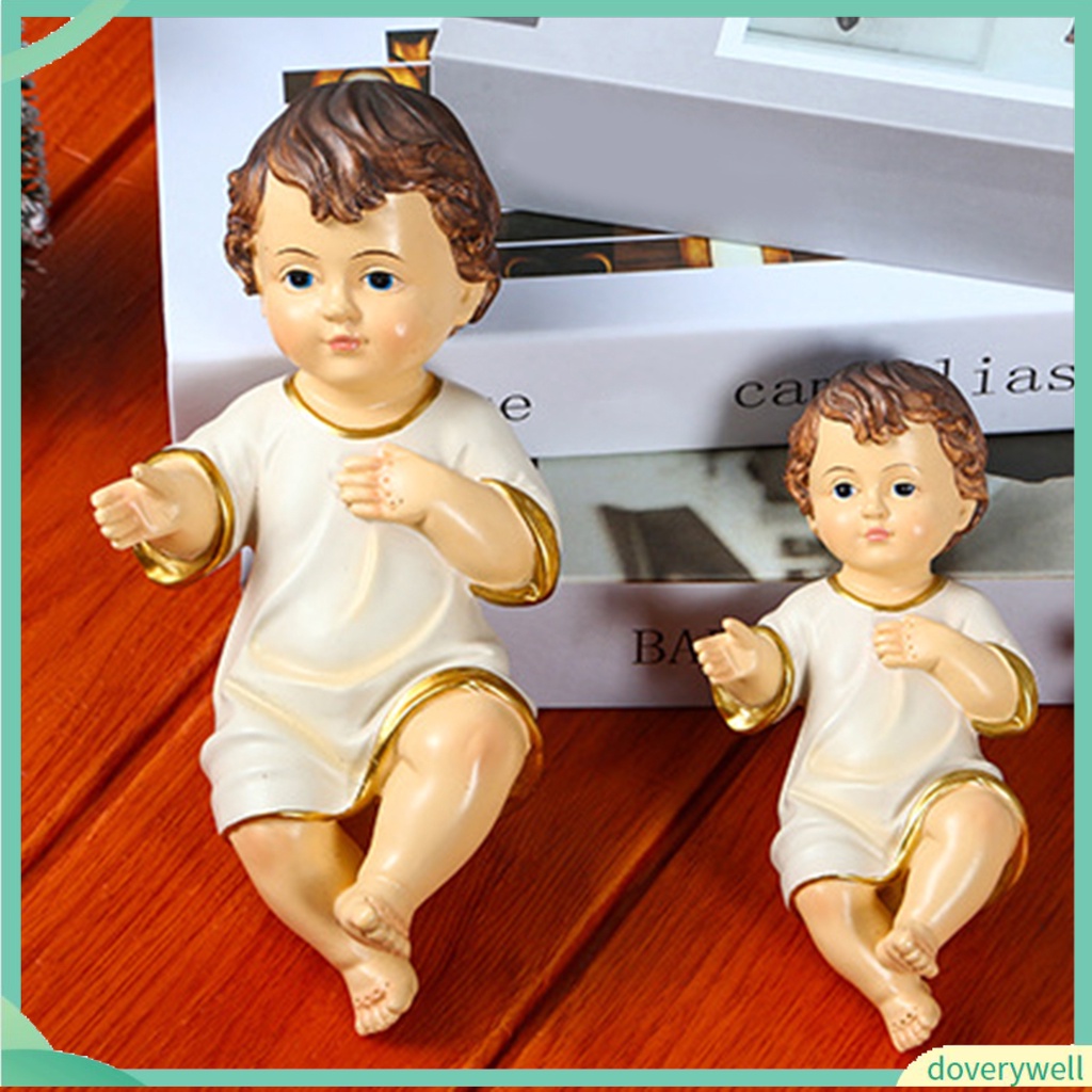 Mô hình Chúa Jesus sơ sinh bằng nhựa resin trang trí nhà cửa dịp lễ giáng sinh