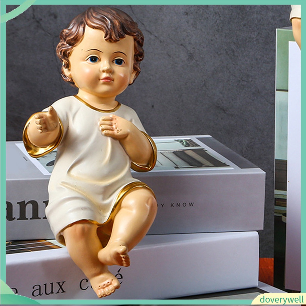 Mô hình Chúa Jesus sơ sinh bằng nhựa resin trang trí nhà cửa dịp lễ giáng sinh