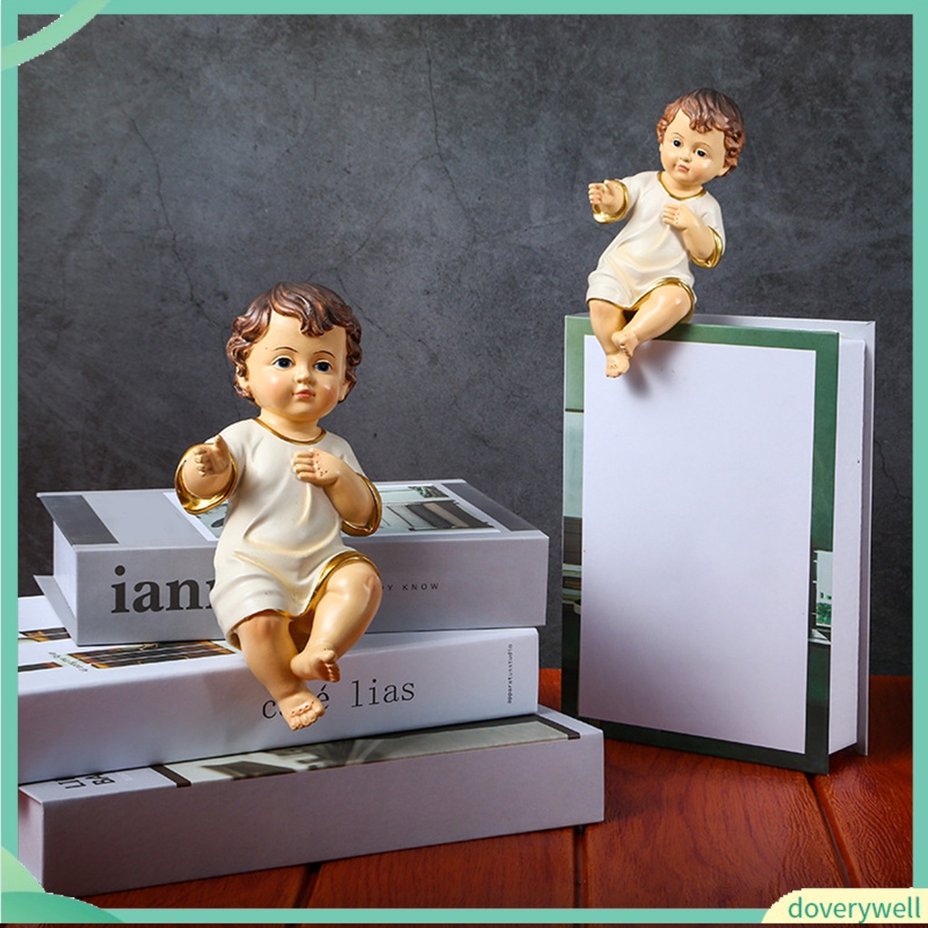 Mô hình Chúa Jesus sơ sinh bằng nhựa resin trang trí nhà cửa dịp lễ giáng sinh