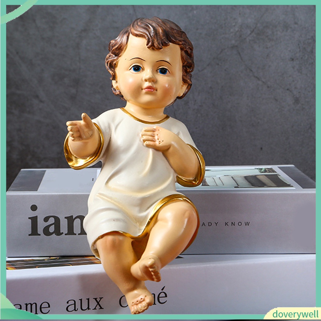 Mô hình Chúa Jesus sơ sinh bằng nhựa resin trang trí nhà cửa dịp lễ giáng sinh