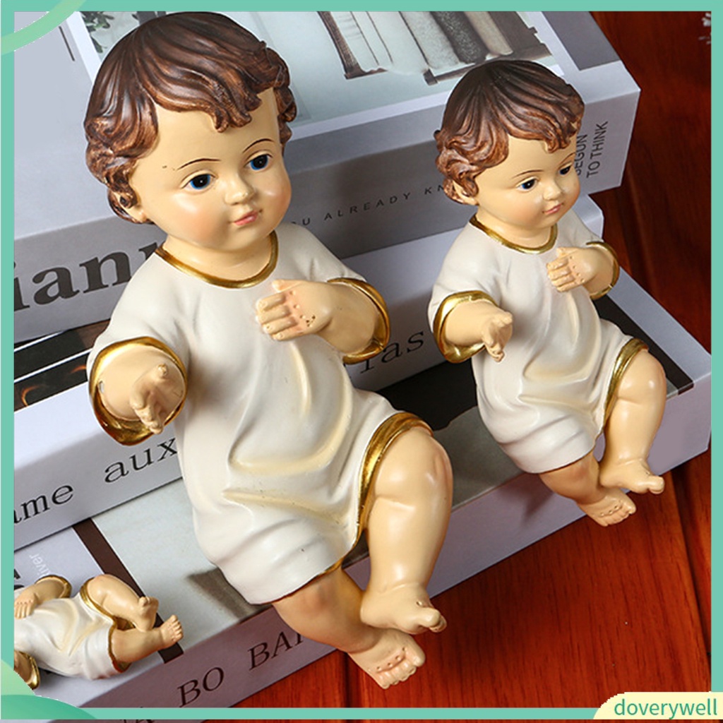 Mô hình Chúa Jesus sơ sinh bằng nhựa resin trang trí nhà cửa dịp lễ giáng sinh