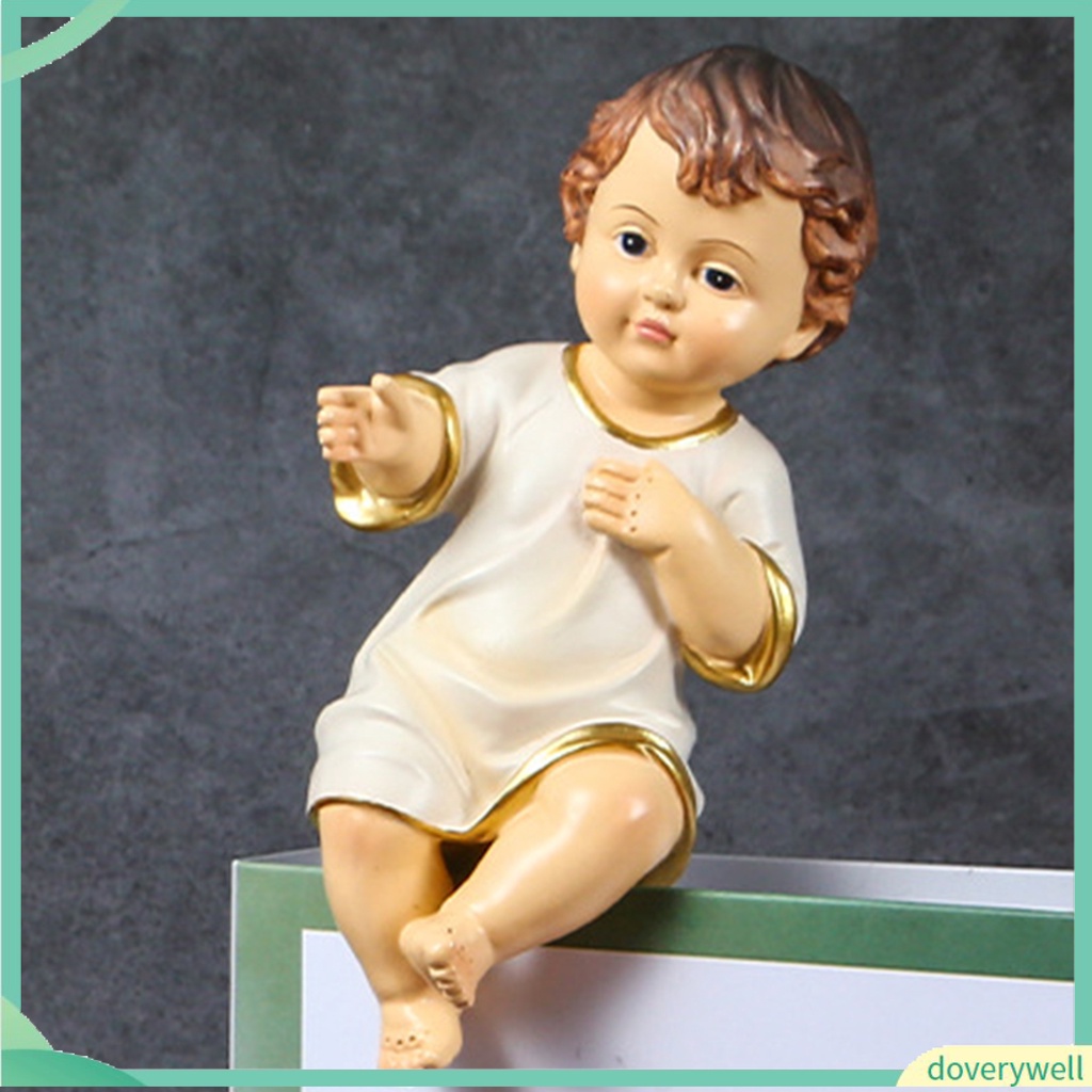 Mô hình Chúa Jesus sơ sinh bằng nhựa resin trang trí nhà cửa dịp lễ giáng sinh