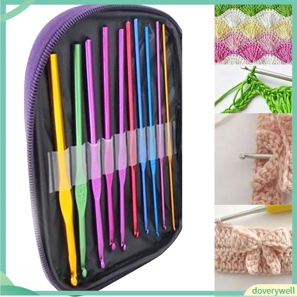 Set 22 kim đan móc len bằng hợp kim nhôm