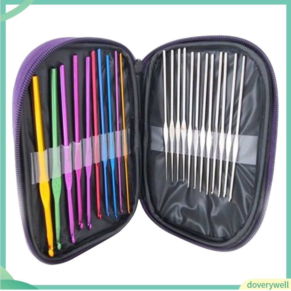 Set 22 kim đan móc len bằng hợp kim nhôm