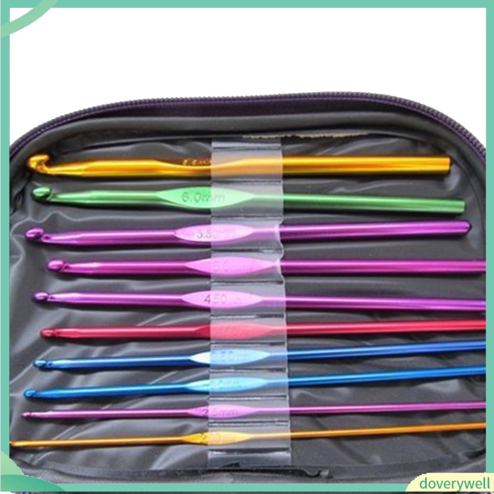 Set 22 kim đan móc len bằng hợp kim nhôm