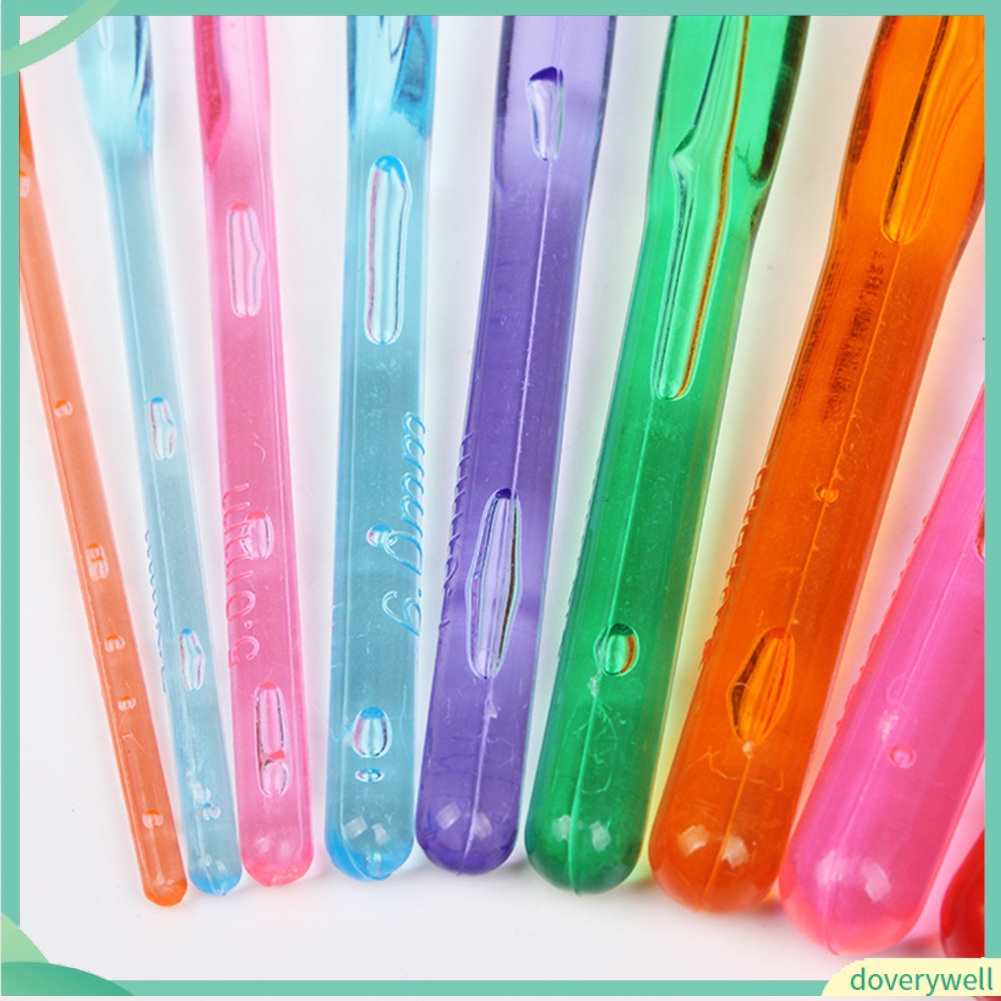 Set 9 kim móc len nhiều màu 3-12mm