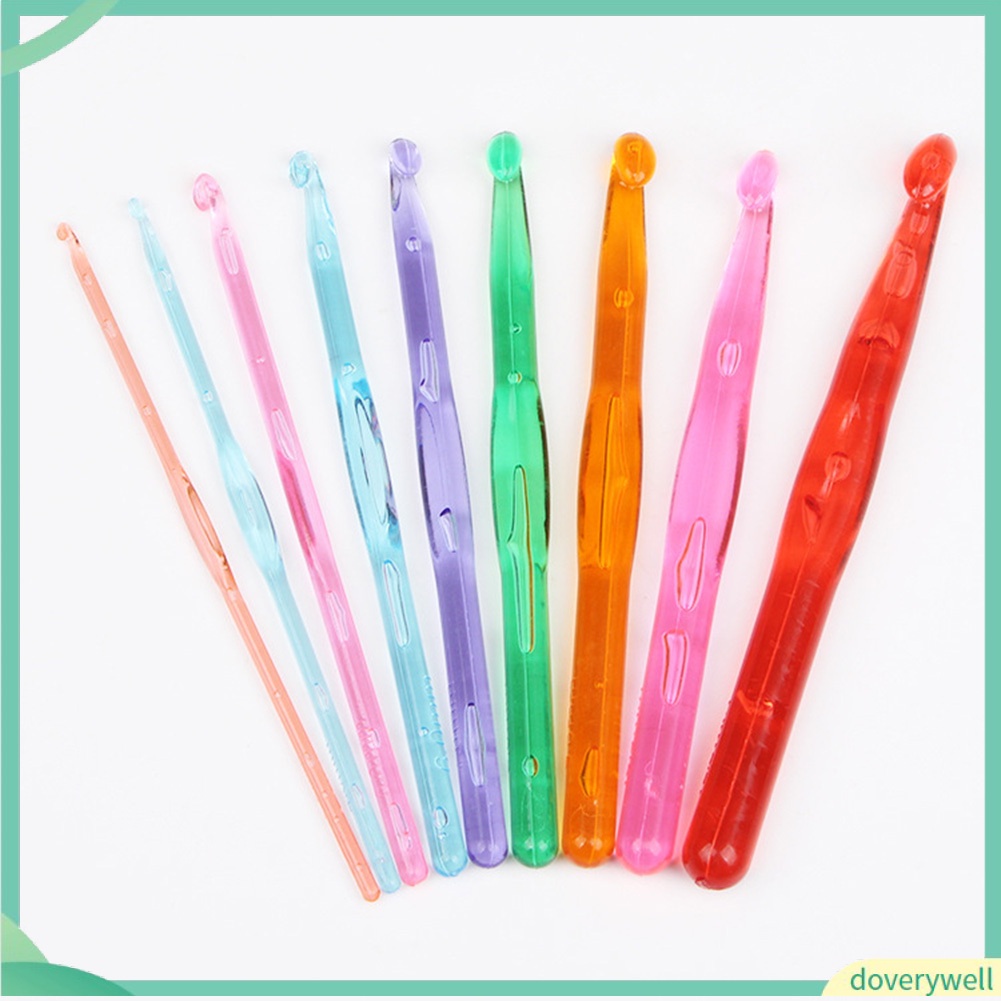 Set 9 kim móc len nhiều màu 3-12mm