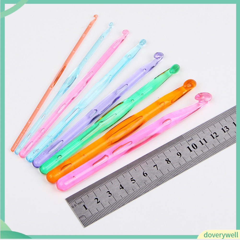 Set 9 kim móc len nhiều màu 3-12mm