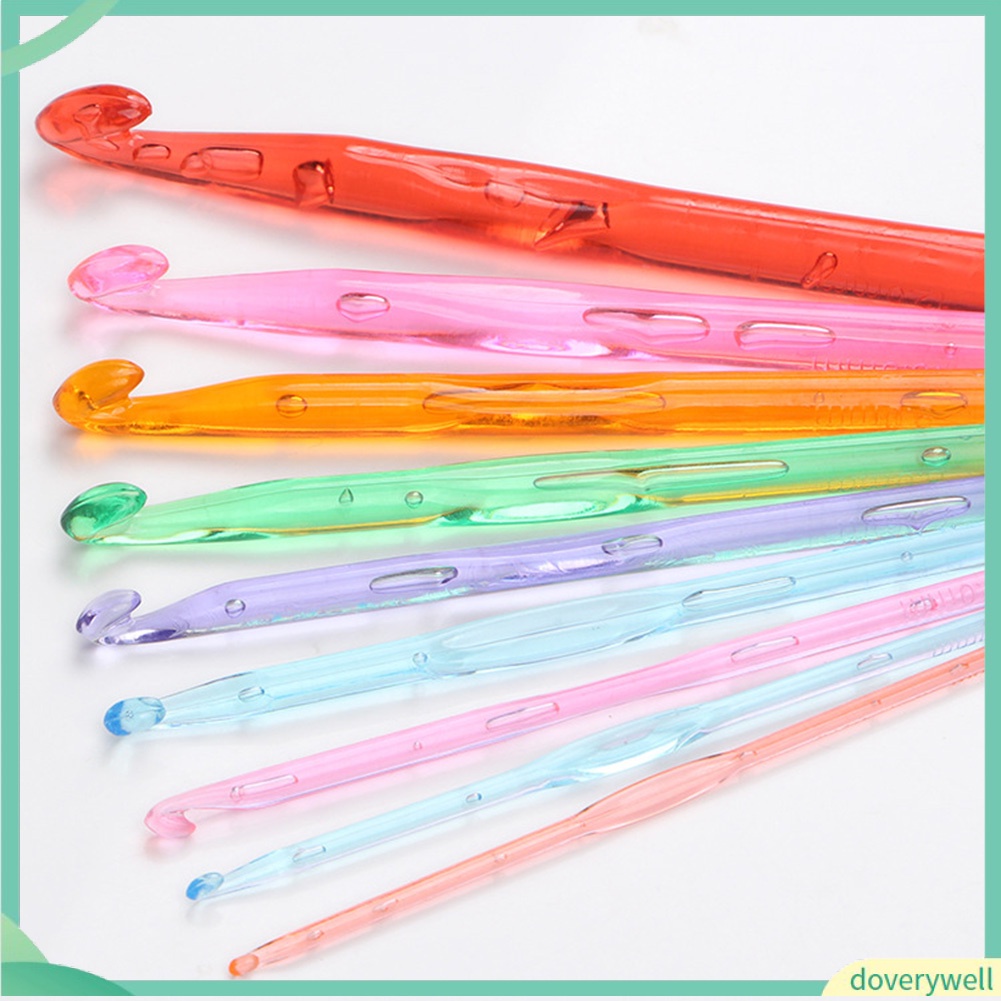 Set 9 kim móc len nhiều màu 3-12mm