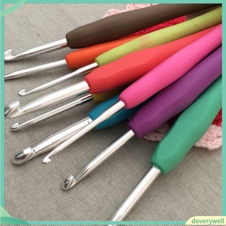 (Doverywell) Bộ 8 Kim Móc Bằng Nhôm Mềm Chống Trượt Tiện Dụng Cho Đan Móc DIY