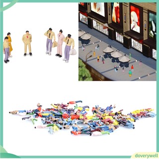 (Doverywell) Set 100 mô hình người mini tỉ lệ 1: 100 chuyên dùng