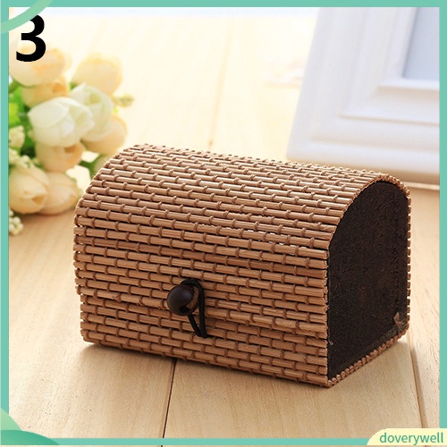 Hộp đựng trang sức bằng gỗ tre thiết kế dễ thương sáng tạo