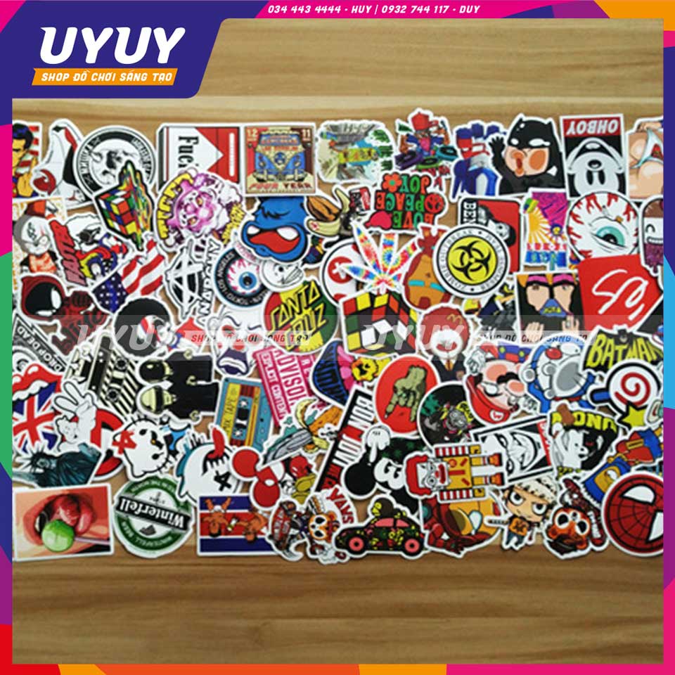 Combo 100 Miếng Sticker Giáng Sinh Siêu Dễ Thương