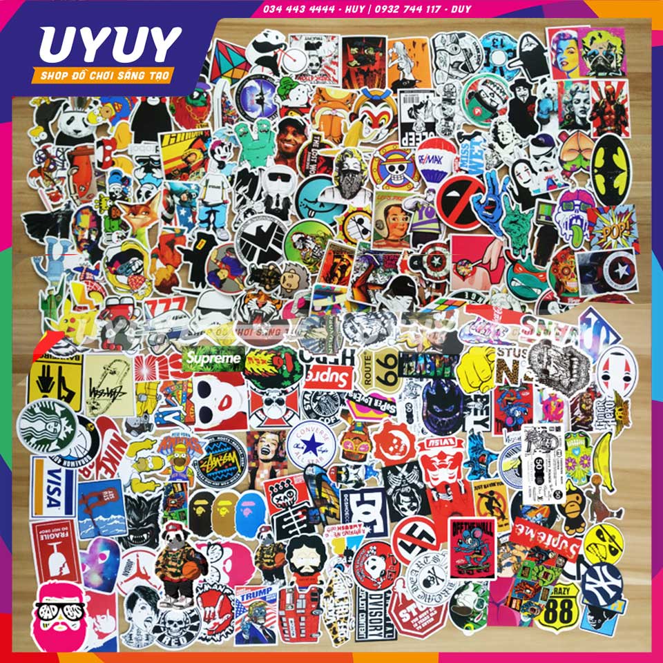 Combo 100 Miếng Sticker Giáng Sinh Siêu Dễ Thương