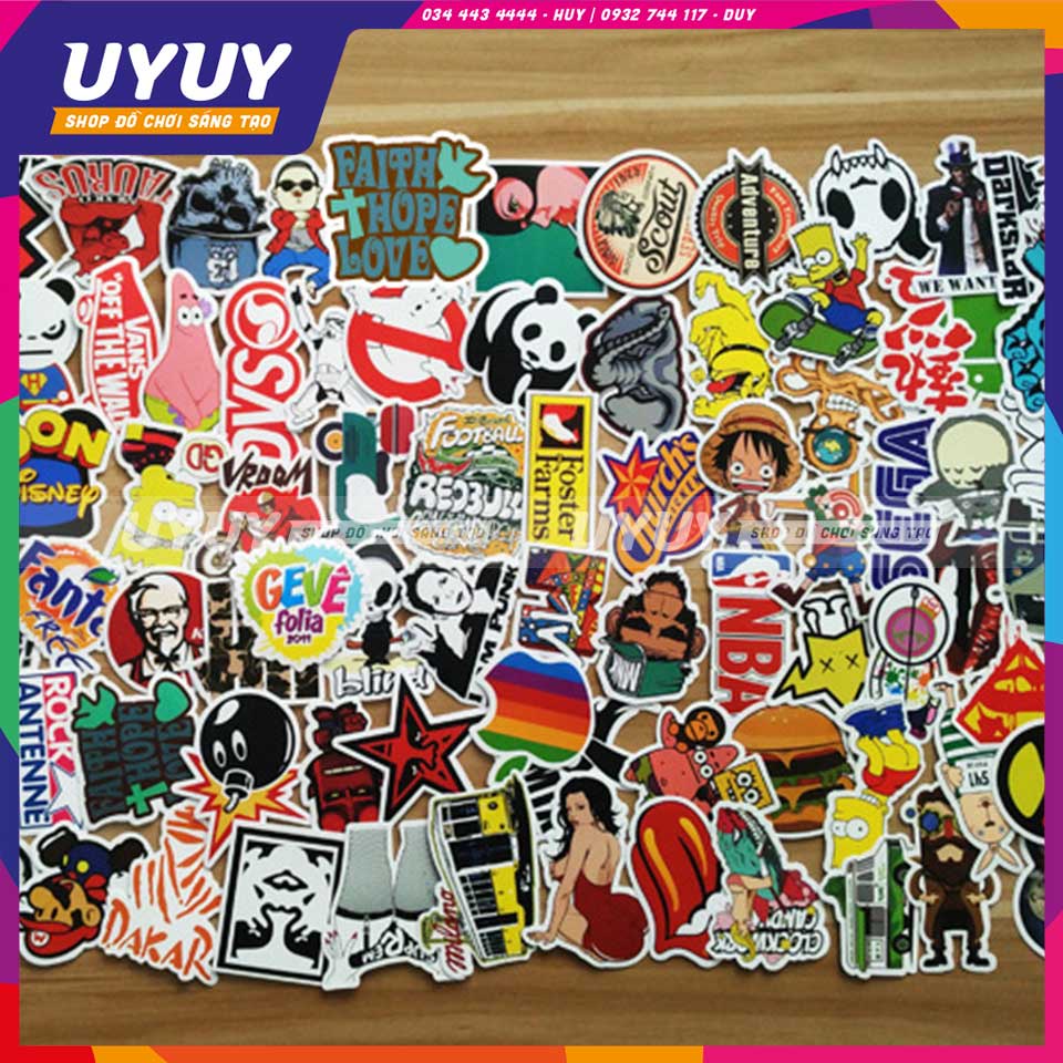 Combo 100 Miếng Sticker Giáng Sinh Siêu Dễ Thương