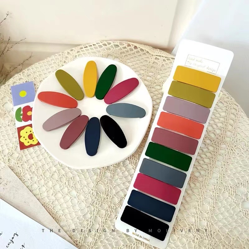 Set 10 kẹp tóc mái thiết kế đơn giản dành cho nữ