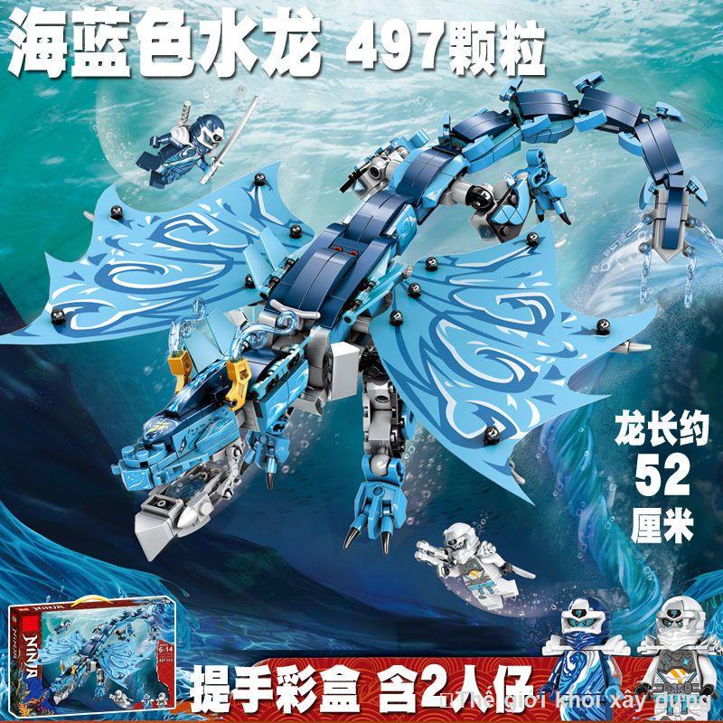 2023 Mới Phantom Ninja Khối Xây Dựng Đồ Chơi Rồng Rồng Màu Xanh Đậm Của Nina Rồng Nước Tương Thích Với Lego