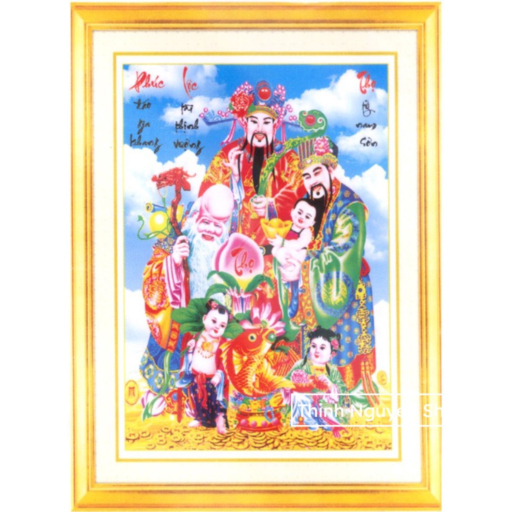 Tranh đính đá Phúc Lộc Thọ YN5060(58x72cm)