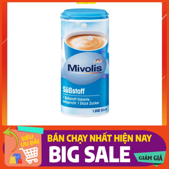 (Shipnhanh) Hàng mới về Đường ăn kiêng Mivolis dành cho Keto và người bị tiểu đường 1200 viên [hàng nhập Đức]