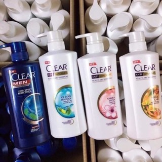 (Hàng Chuẩn Thái Dầu Gội Clear Men/ Bạc Hà & Hoa Anh Đào Mẫu Mới 450ml