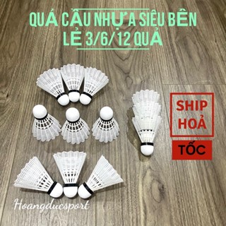 Set 3-6-12 quả cầu bằng nhựa nylon / Cầu lông BASAO siêu bền luyện tập trong và ngoài nhà ( nhiều màu)