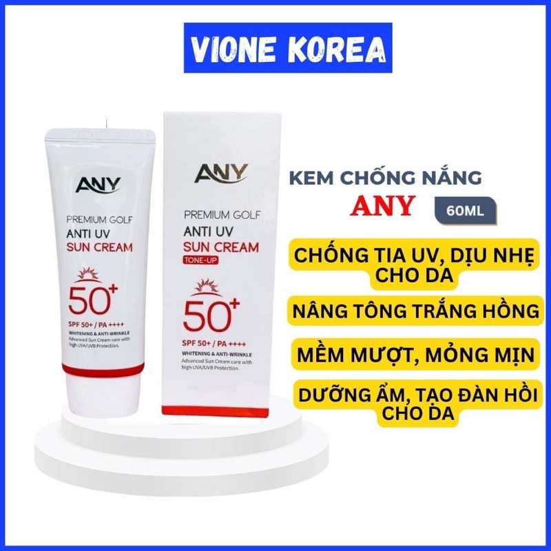 Kem Chống Nắng Hàn Quốc Nâng Tông Any Premium Golf Anti UV SPF 50+