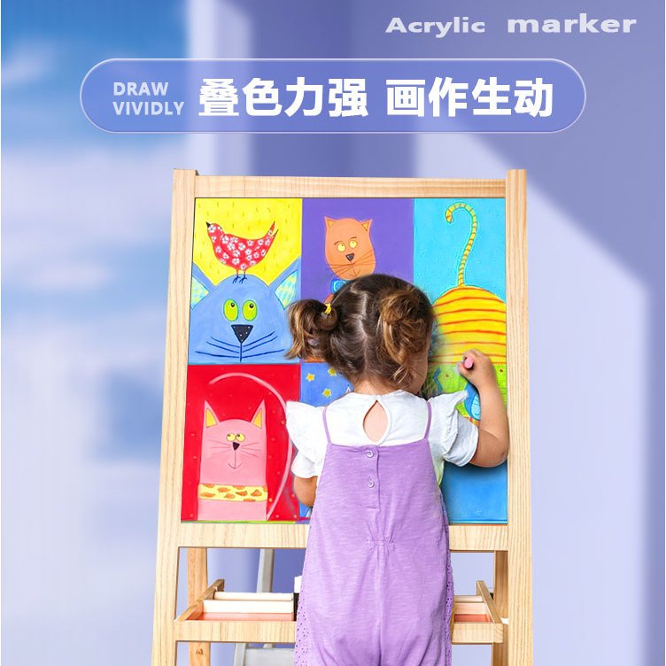 Set 120 Bút Màu Nước Acrylic Không Độc Hại Có Thể Rửa Sạch Dành Cho Trẻ Mẫu Giáo